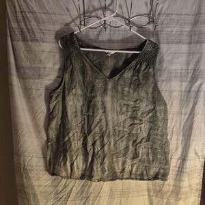 Time and Tru Charcoal Sleeveless Tank Top